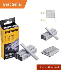 Bostitch Standard Staples, 1/4" Leg Length, Box of 5000 - Rust Resistant