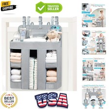 Hanging Diaper Caddy Organizer   Nursery Storage Caddy for Baby Essentials   ...
