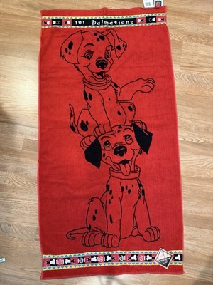 Vintage NWT 90s Disney Mickey Unlimited Beach Towel 101 Dalmatians 100% Cotton