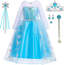 Little Girls Blue Princess Dress up with Cape