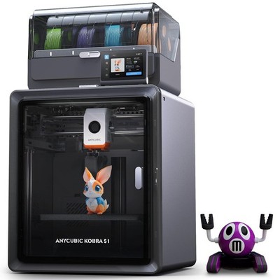 Anycubic Kobra S1 Combo Multicolor 3D Printer with Anycubic ACE PRO, 4 Multic...