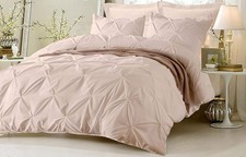 Egyptian Cotton Duvet Cover Queen Size Pinch Pleated Full Size Quilt Cover,