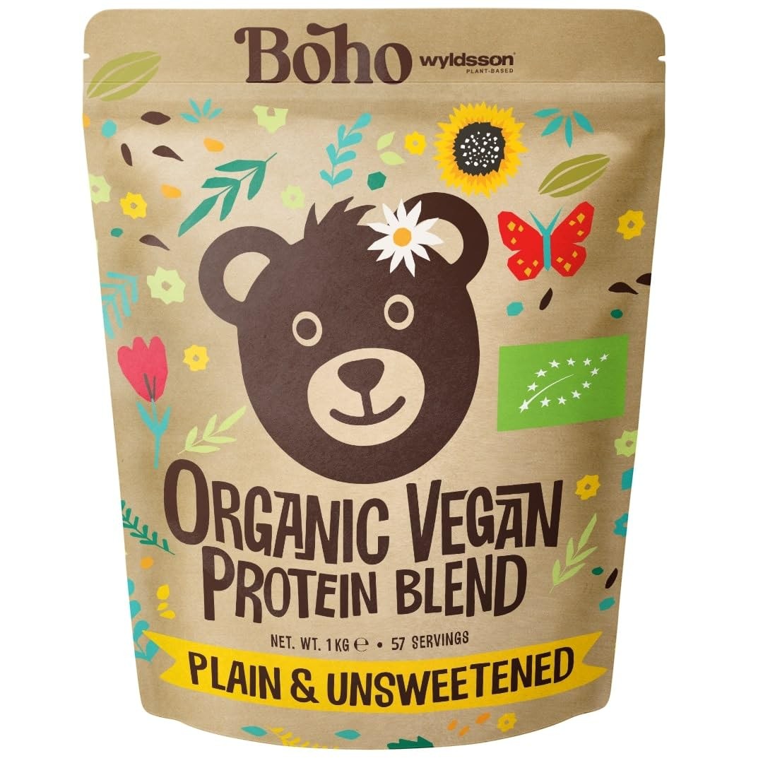 Boho Unflavoured Organic Vegan Protein Powder Blend (1kg - 1 kg (Pack of 1)