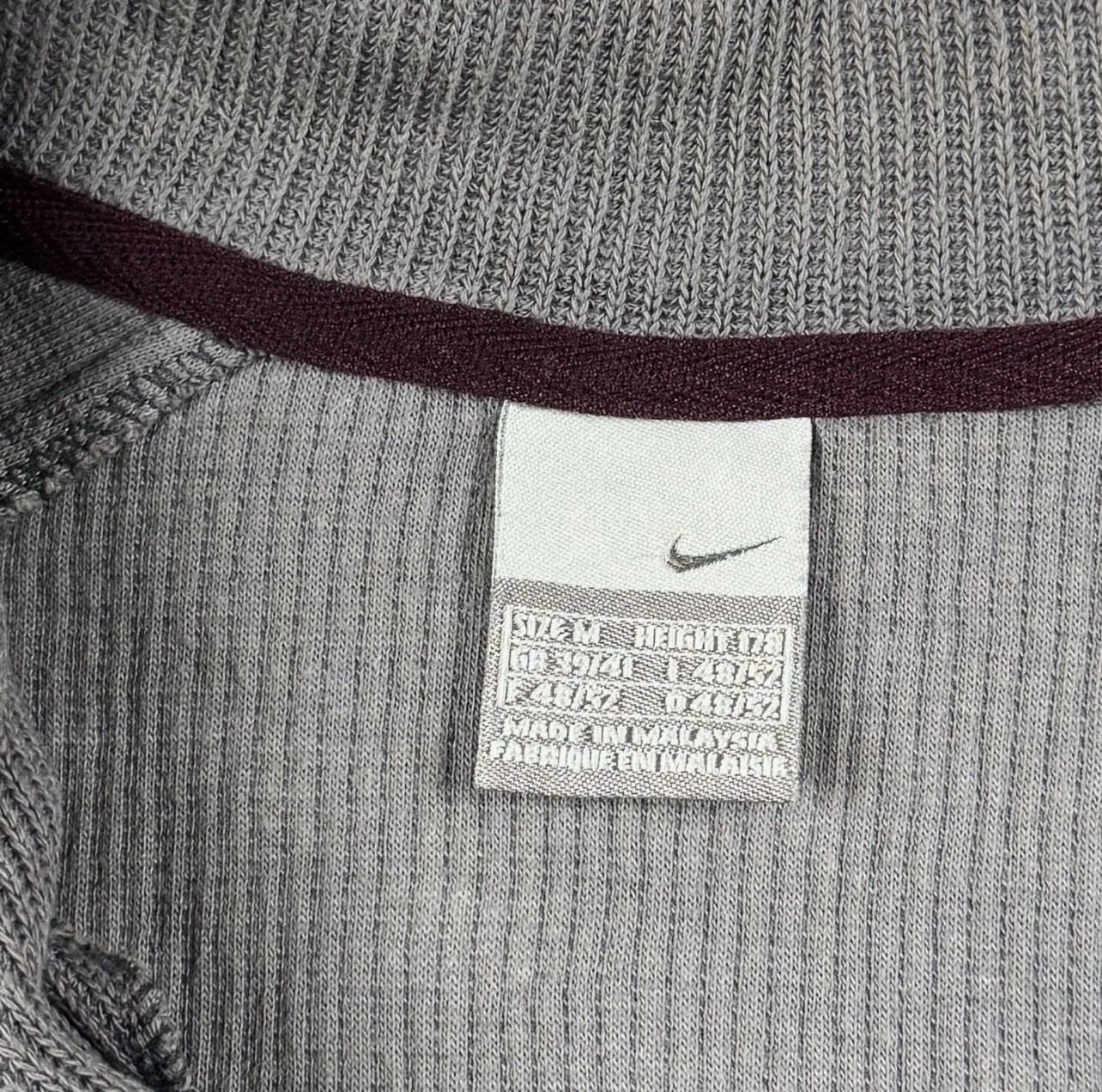 Vintage Nike Quarter Zip Sweater Mini Swoosh Ribbed Knit Pullover Y2K image 7