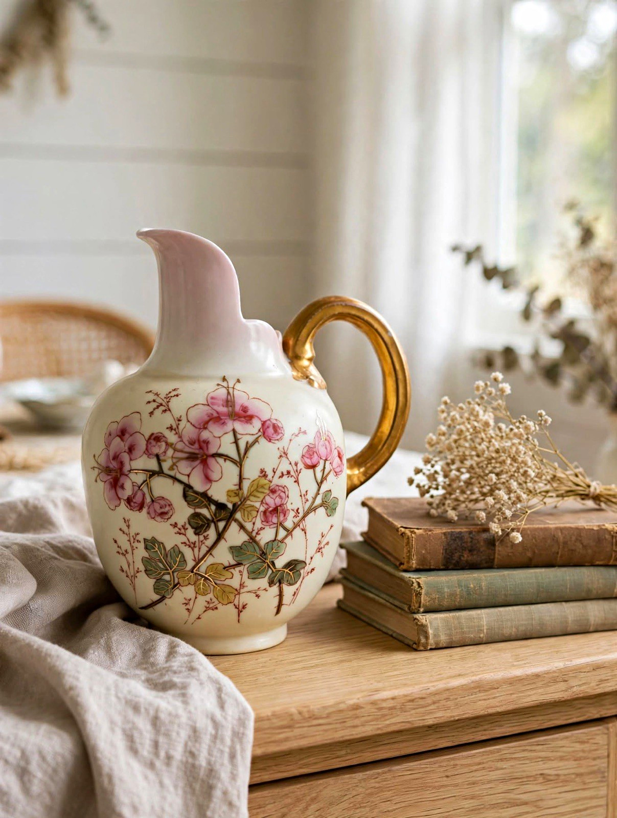 Antique Nippon Porcelain Ewer / Water Pitcher — c. 1891-19