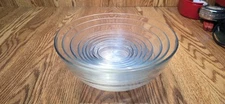 Vtg Set Of 9 Duralex Glass Graduated Nesting Bowls 1,4,6,8,10,12,16,64,96 OZ.