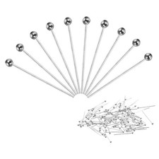 200 x Silver Ball Head Pins 18mm Wire Head Pins Brass 24 Gauge