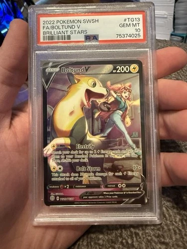 2022 Pokemon SWSH Brilliant Stars #TG13 FA Boltund V PSA 10 GEM MINT - Read Desc