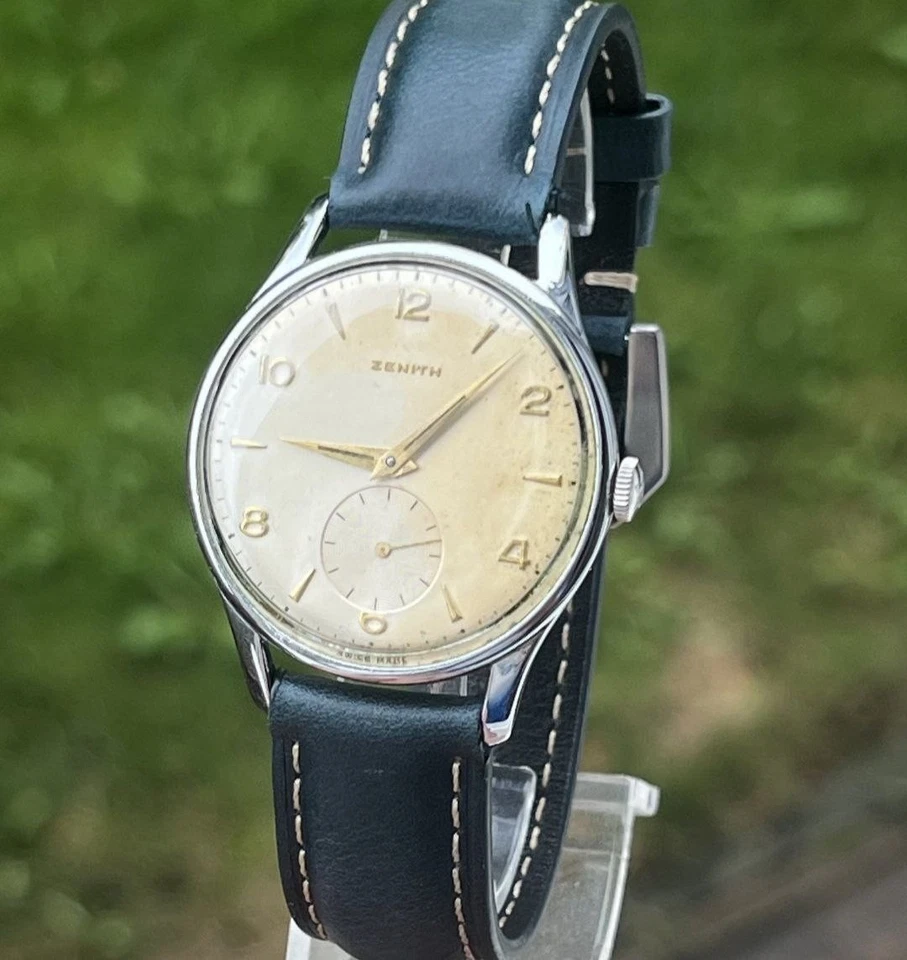 Vintage ZENITH Watch 37mm Calatrava Style 1950's Stainless Steel Case Swiss Made - Image 2 of 4