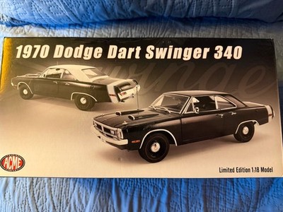 ACME 1/18 1970 DODGE DART SWINGER 340 4 SPEED BLACK A1806407