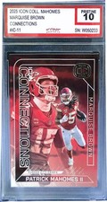 2025 Panini Icon Collection Patrick Mahomes Icon Connections Marquise Brown Red