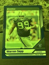 Warren Sapp 2024 Panini Donruss Blue Press Proof #299 Raiders