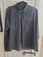 G by GUESS Men's Denim colors Button-Up Shirt - New Without Tags - Large