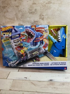 HOT WHEELS CITY ATTACKING SHARK ESCAPE SET. Alter 4+, Neu / Originalverpackt.