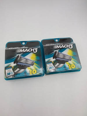 x2 Gillette Mach3 Refill Razor Cartridges 10 pack * Read *