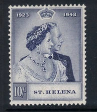 1949 St. Helena Scott 131 Mint MH Silver Wedding High Value