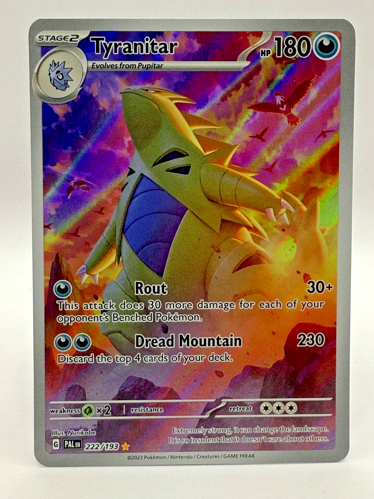 Tyranitar 222/193 - Paldea Evolved Illustration Rare Pokemon TCG - NM