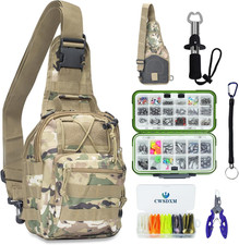 Ultimate Fishing Backpack with 358 Pcs Tackle Box  Complete Tool Kit