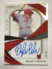 2021 Panini Immaculate Baseball Auto ROOKIE Dylan Carlson Shadow Box 32/99