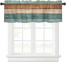 Teal Turquoise Curtain Valance for Windows/Living
