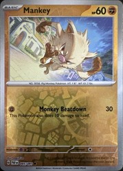 Mankey Reverse Holo 045/091 Paldean Fates