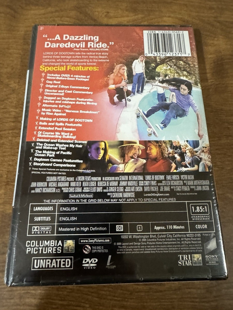 Lords of Dogtown (dvd 2005 Unrated Extended Cut With Bonus Dvd