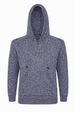 MEN HANDMADE ANDEAN ALPACA GRAY PULLOVER HOODIE SZ M