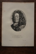 DUKE OF VENDOME . portrait. 1821 lithograph.