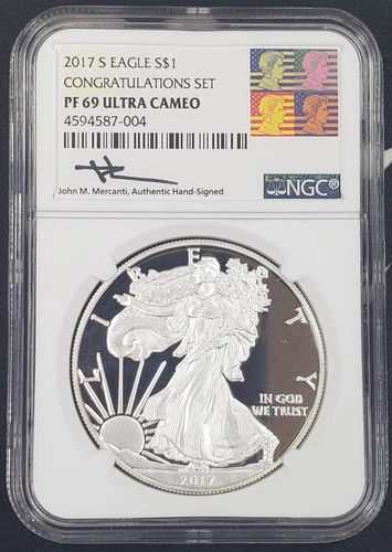 2017-S American Silver Eagle - 1 oz .999 Fine Silver - NGC Graded PF 69 UCAM