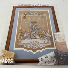 COUNTRY AND LACE Lynn Waters Busa Graph-It Arts Cross-Stitch Book Leaflet Bk43
