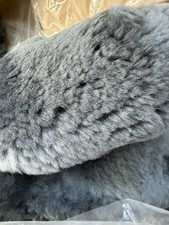 Sheepskin offcuts scraps crafting soft wool, natural off cuts, grey Colour