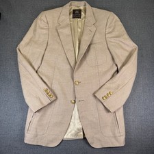 LANVIN Men's Tan Gold Button Blazer Jacket Sport Coat Paris New York Size 43