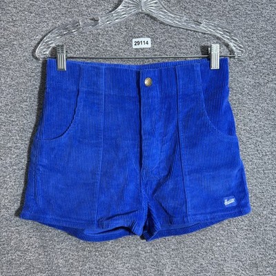 Hammies Women's 28 Royal Blue Stretch Corduroy Shorts Rollerskate Beach Gear