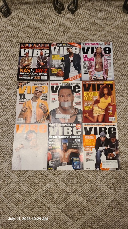 Vibe MAGAZINE 2006 Diddy T.I. Lil Wayne Jay Z and Nas....Lot 9