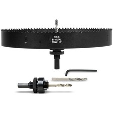VIKITON 10" Bimetal Hole Saw w/ Arbor for Wood Metal Plastic - Fast Clean Cuts