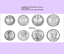 UKRAINE KMS. 2018-2020  Unc 4 M&uuml;nzen   #6295#
