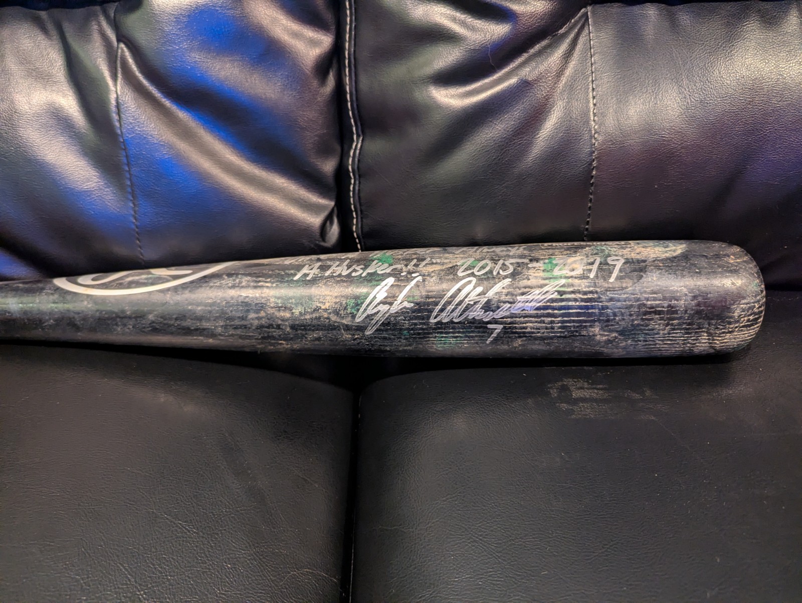 Game Used Nebraska Cornhuskers Angelo Altavilla Signed Auto Inscribed Bat ⚾👀🔥 view 5