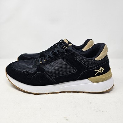 KURU APOGEE Walking Shoes Mens Size 13 Black Tan Arch Support Retro Sneakers
