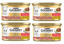 GOURMET Gold cibo umido per gatti salmone e pollo in salsa 4 x 85 g
