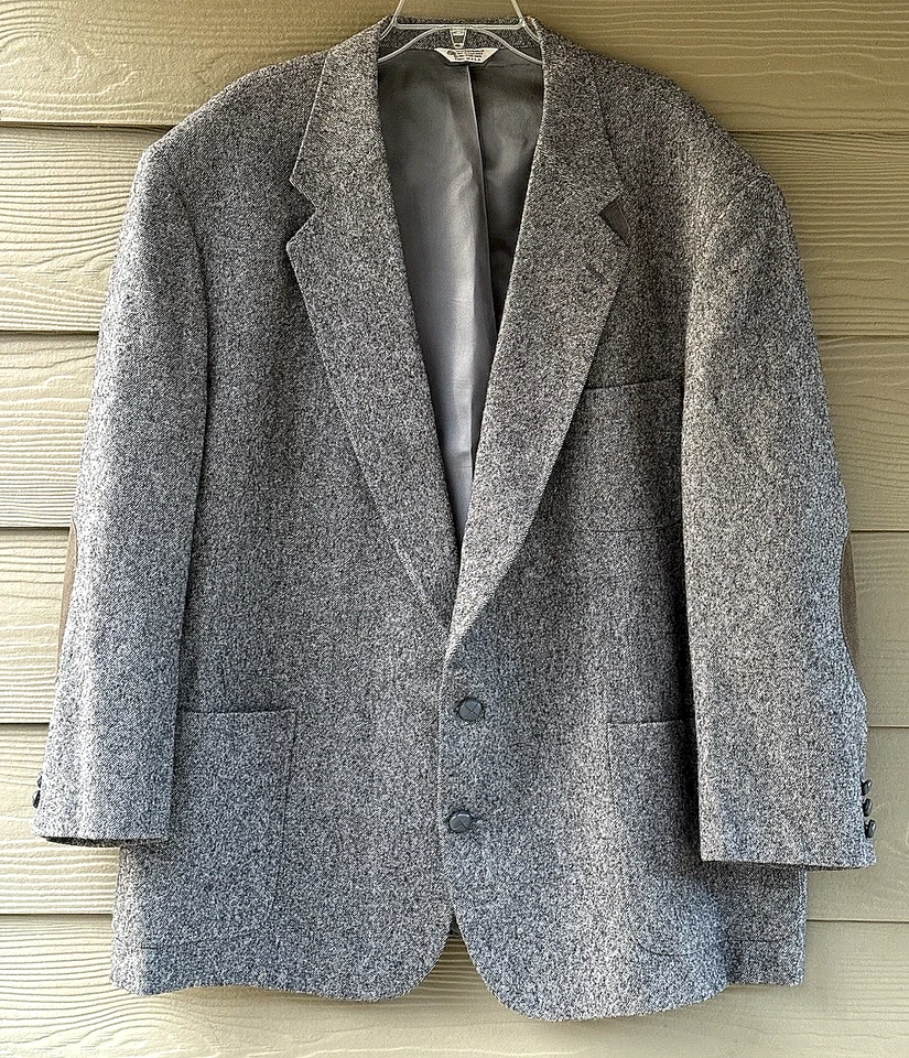 De Colección Opciones Informales por Stafford Para Hombre Lana Tweed Coderas Abrigo Deportivo Chaqueta 52R Foto 3 de 4