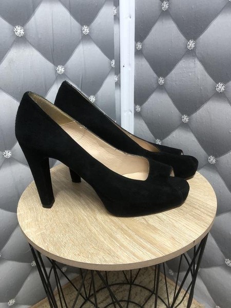Women Dune Heels Black Suede 39 #3P5Q