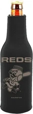 Cincinnati Reds 2-Pack Tonal Black Design Zipper Bottle Beverage Insulator...