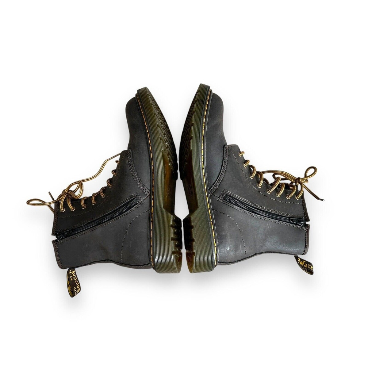【中古】 DOC MARTIN: SERIES 6 Dr. Martens Women's 1460Y US6 Brown Leather Side Zip Lace Up