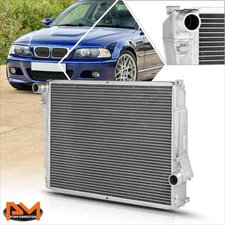 For 99-06 BMW E46 Manual Transmission 2-Row Full Aluminum Core Cooling Radiator