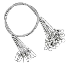  Stainless Steel Fishing Leader Saltwater Steel Rigs #1 (9.8in-50lb) 20pcs