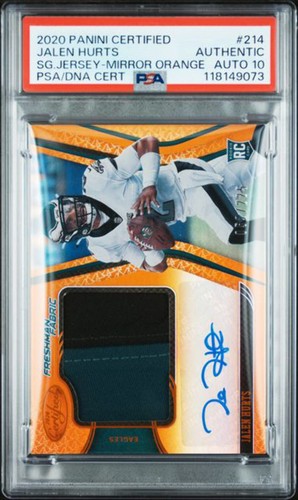 Jalen Hurts [Signature Jersey] #214 2020 Panini Certified card