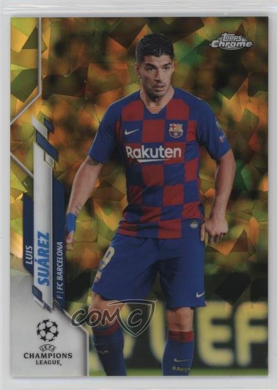 2019 Topps Chrome UEFA Champions League Sapphire Yellow /99 Luis Suarez #71 0xy4