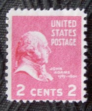 US 2¢ Stamp JOHN ADAMS MNG 1938