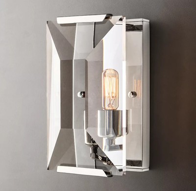 Restoration Hardware Harlow Crystal Sconce Chrome