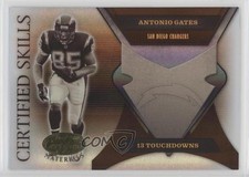 2005 Leaf Certified Materials Skills Mirror 383/500 Antonio Gates #CS-49 HOF 0l2